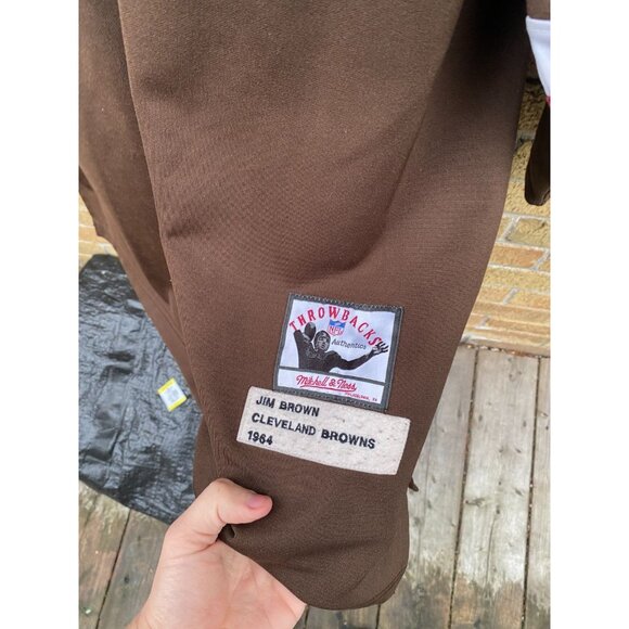 Cleveland Browns Jim Brown Throwback Jersey 1964 Mitchell & Ness Men’s Size 54 - Picture 7 of 7